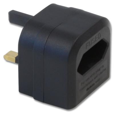 Euro Transformer to UK Adapter Plug Black